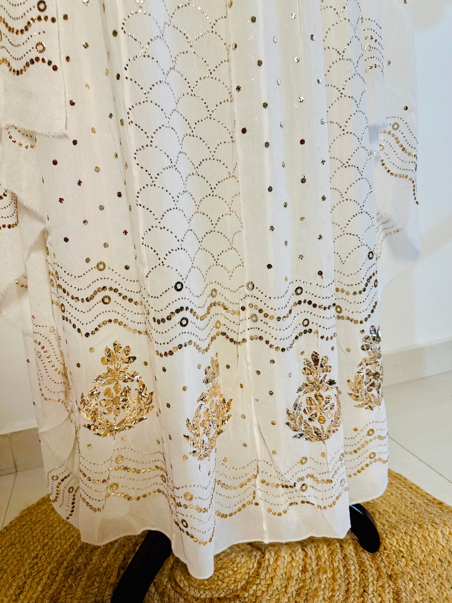 Mukaish work anarkali