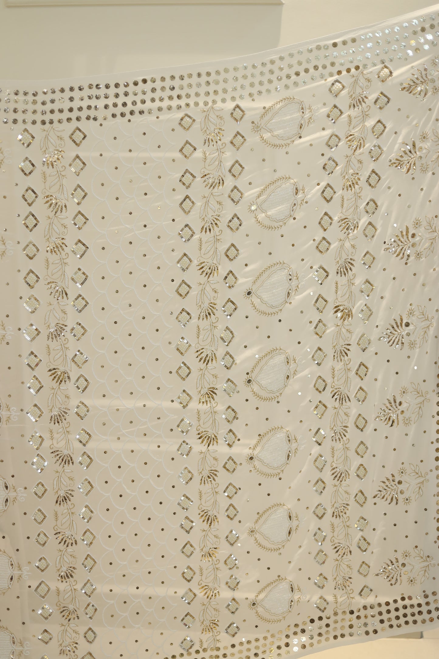 Mukaish work saree