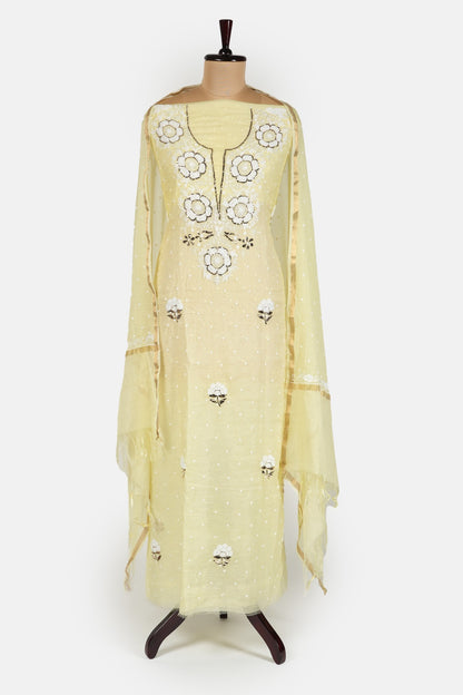 Mukaish Pearl work Pure Mulmul Suit