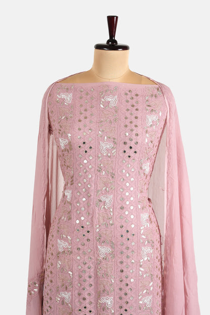 Gota Patti Mirror Work Chikankari Suit