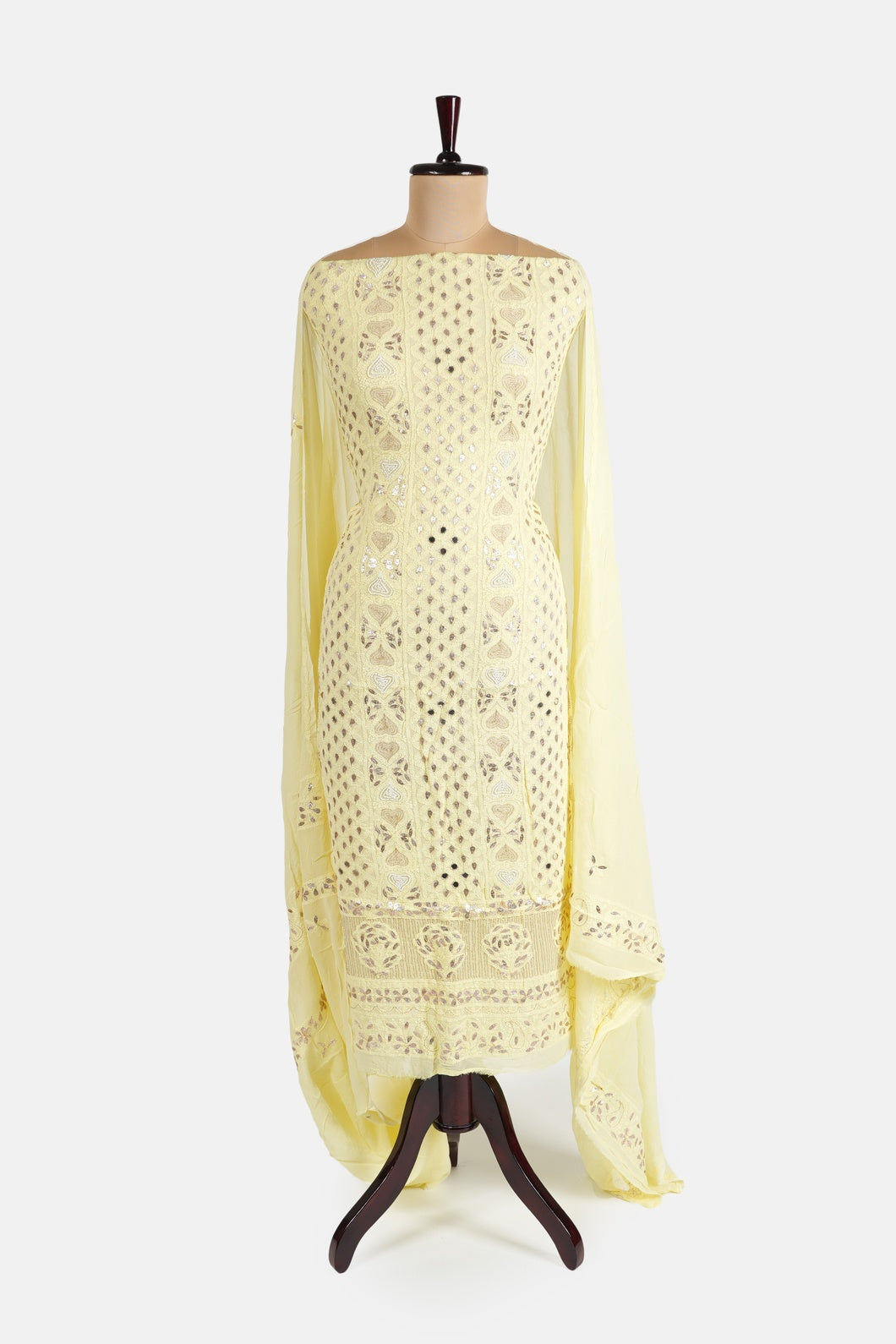 Gota Patti Mirror Work Chikankari Suit