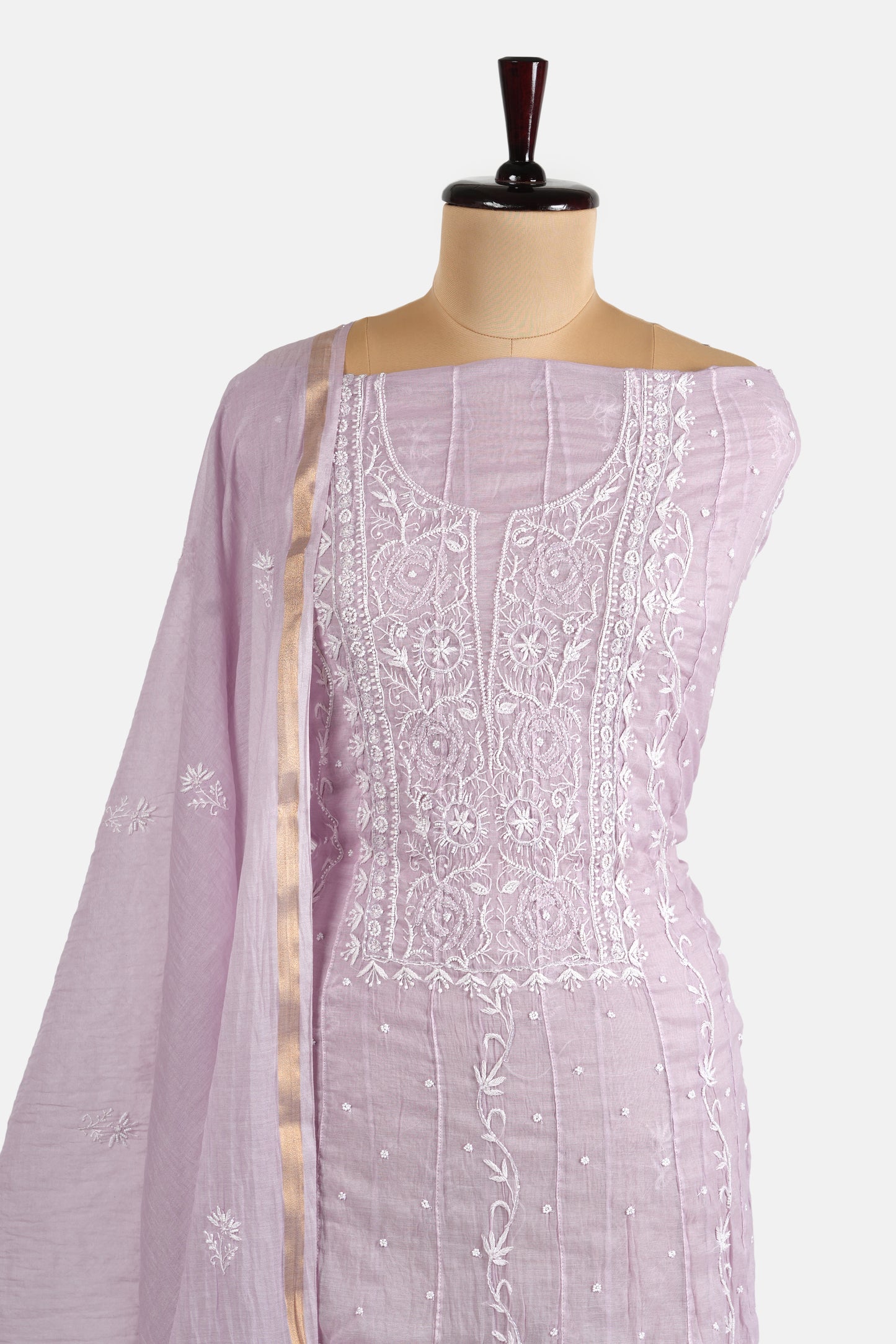 Pearl katdana work chikankari anarkali