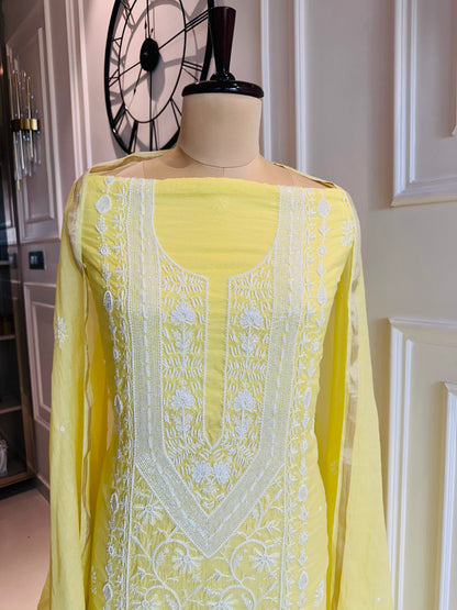 Pure mulmul chanderi panel suit