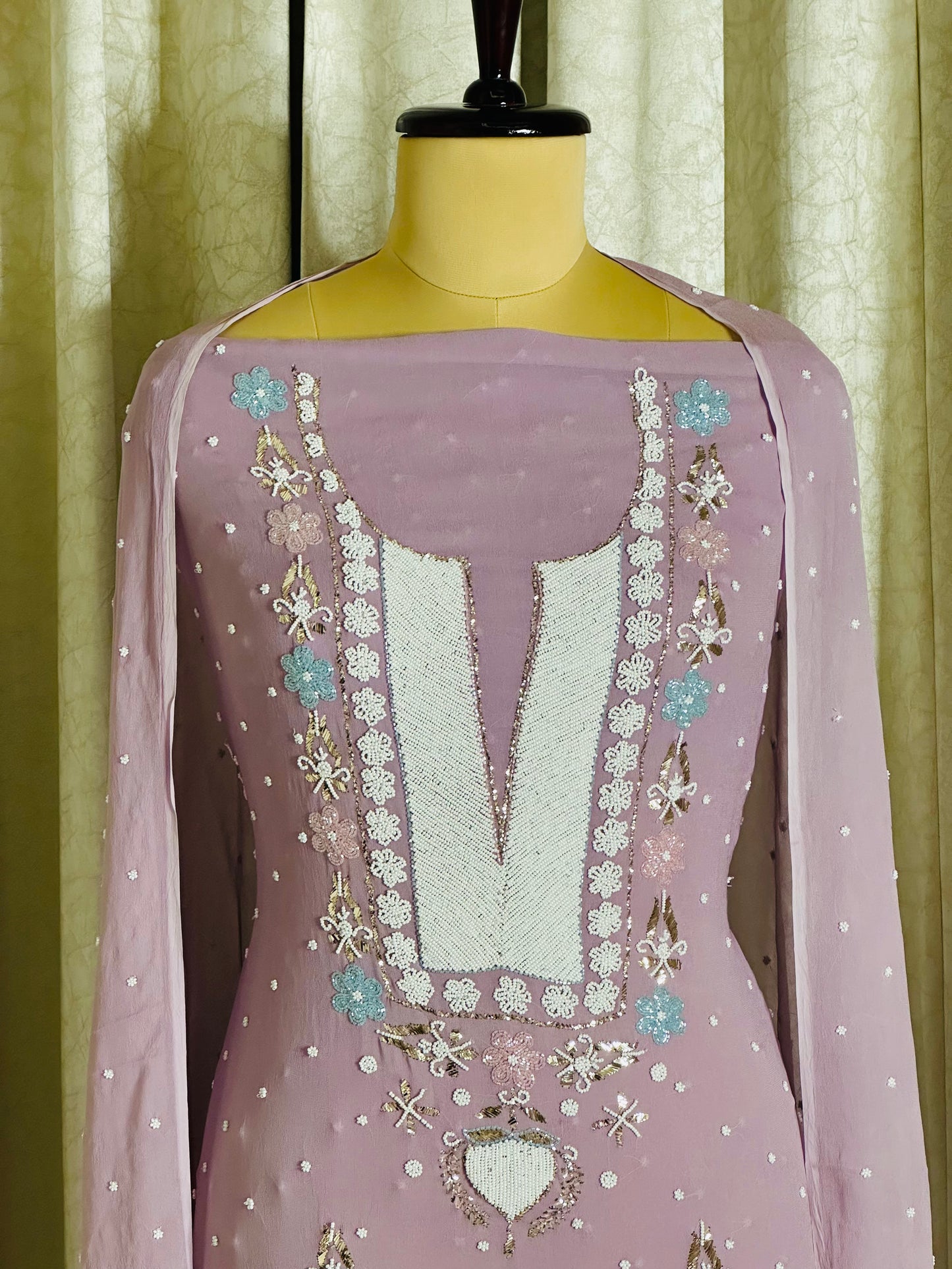 Lavender Katdana, Pitta and Pearl Work Suit