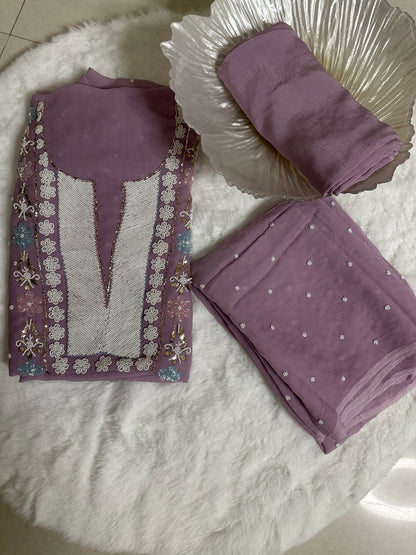 Lavender Katdana, Pitta and Pearl Work Suit