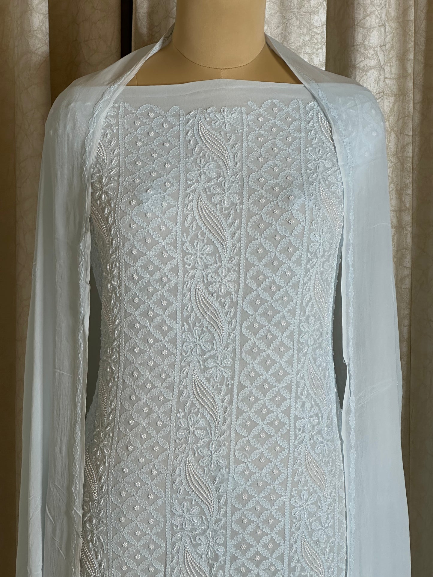 Pearl Work Chikankari Suit