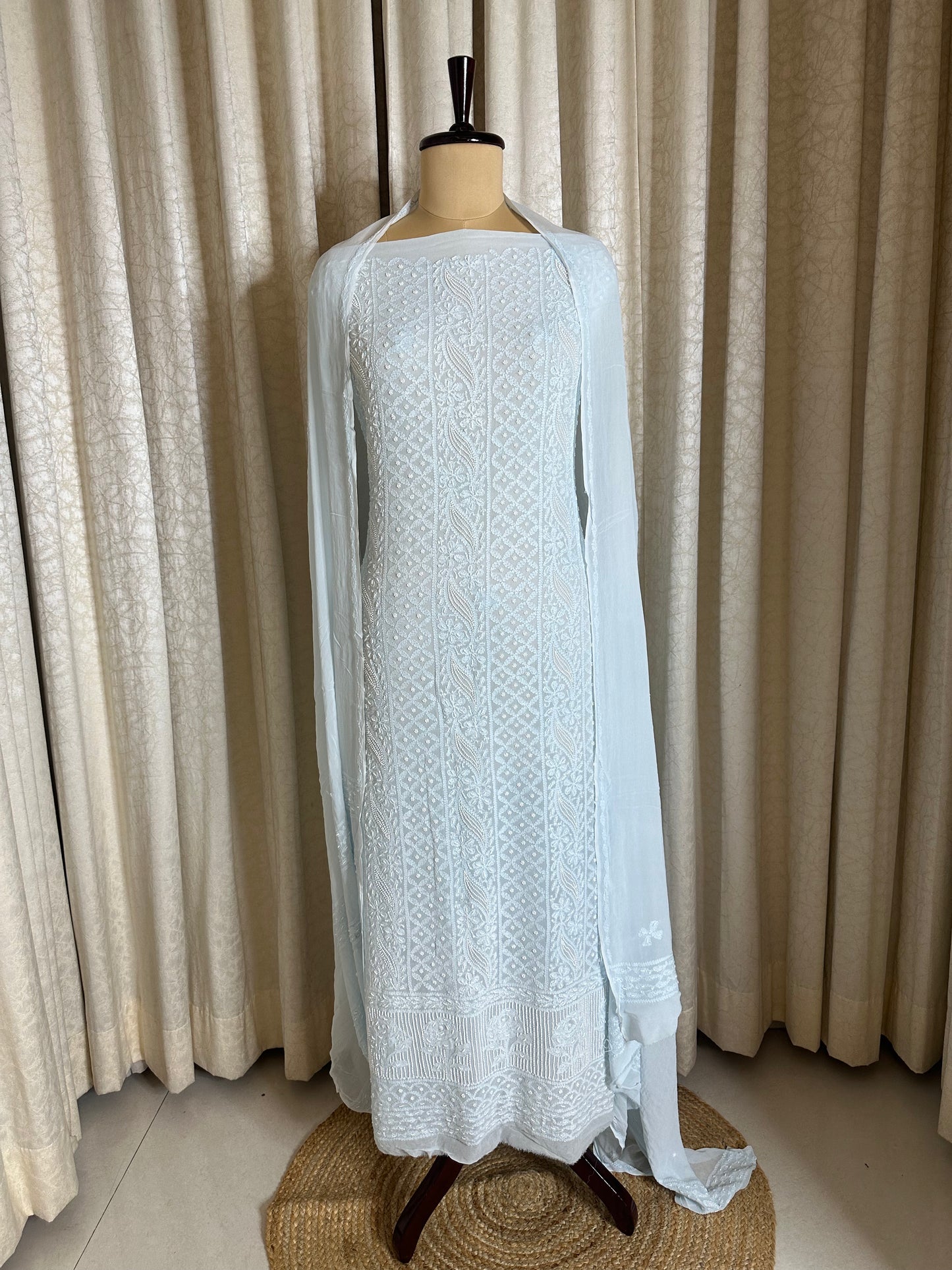 Pearl Work Chikankari Suit