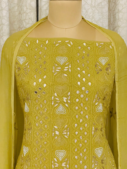 Gota Patti Mirror Work Chikankari Suit