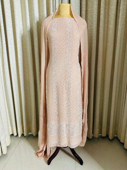 Pearl Work Chikankari Suit