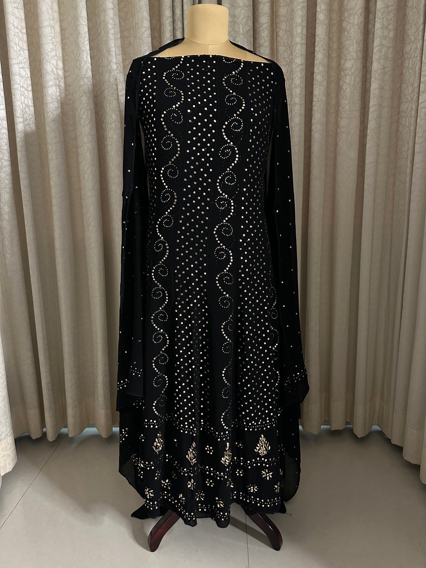 Black Mukaish Work Anarkali