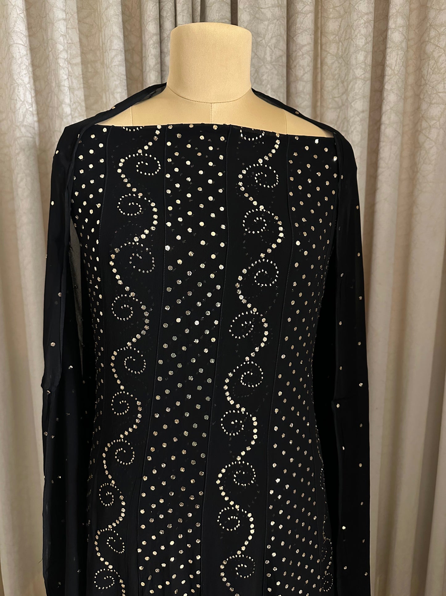 Black Mukaish Work Anarkali