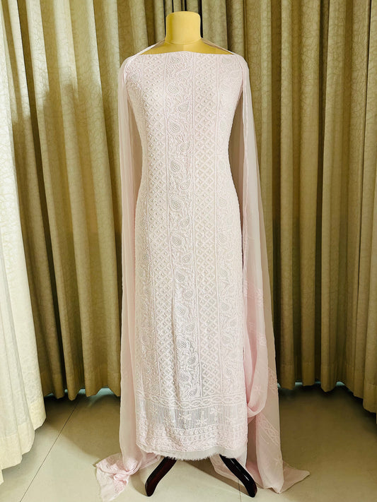 Pearl Work Chikankari Suit