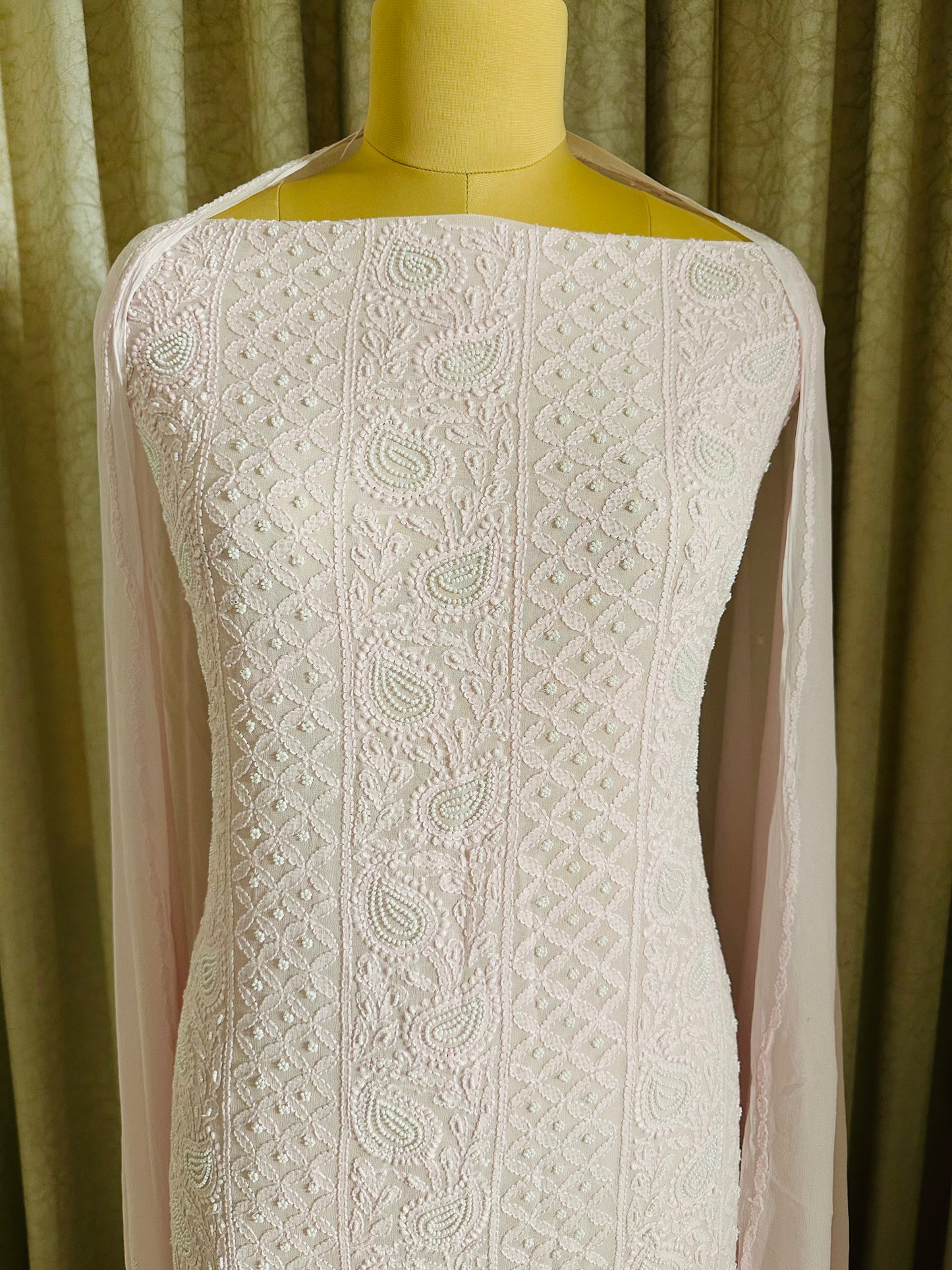 Pearl Work Chikankari Suit