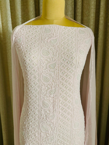 Pearl Work Chikankari Suit