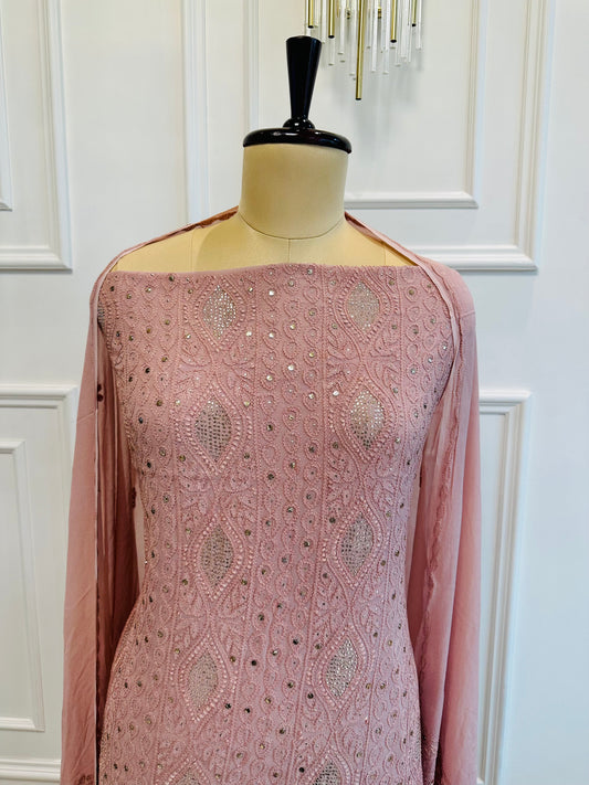 Mukaish Chikankari Suit