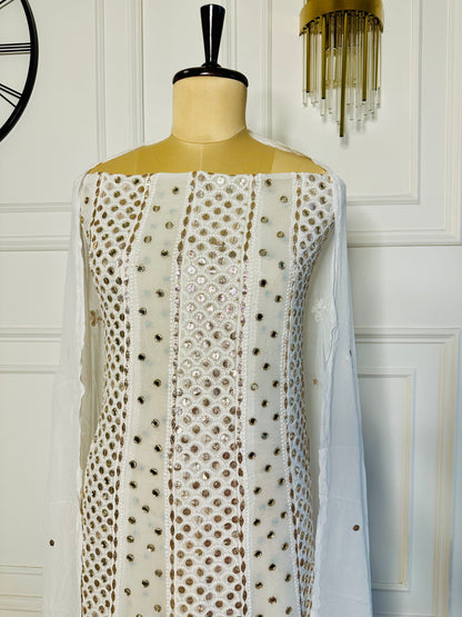 Gota patti, mirror and pearl work anarkali