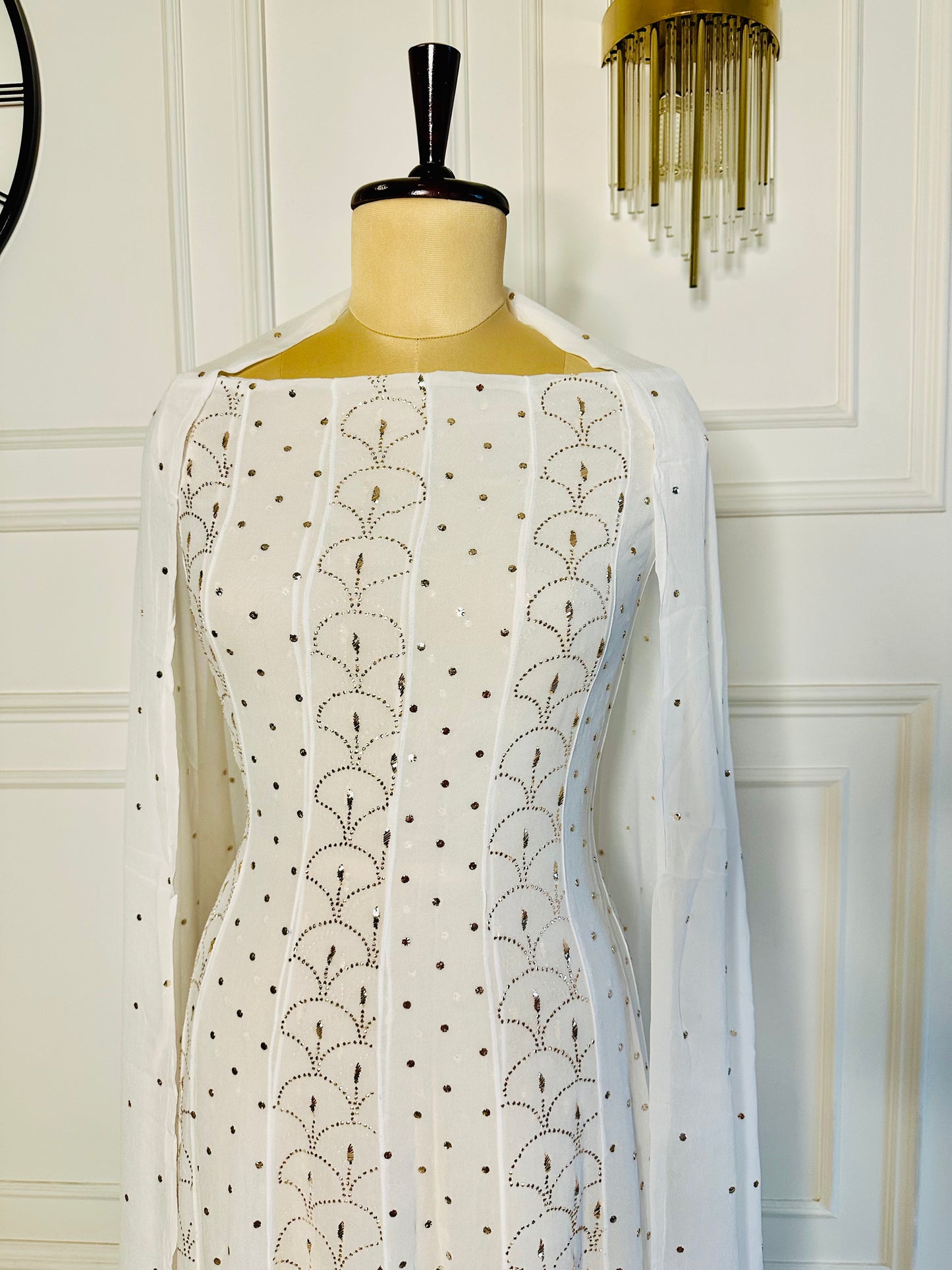Mukaish work anarkali