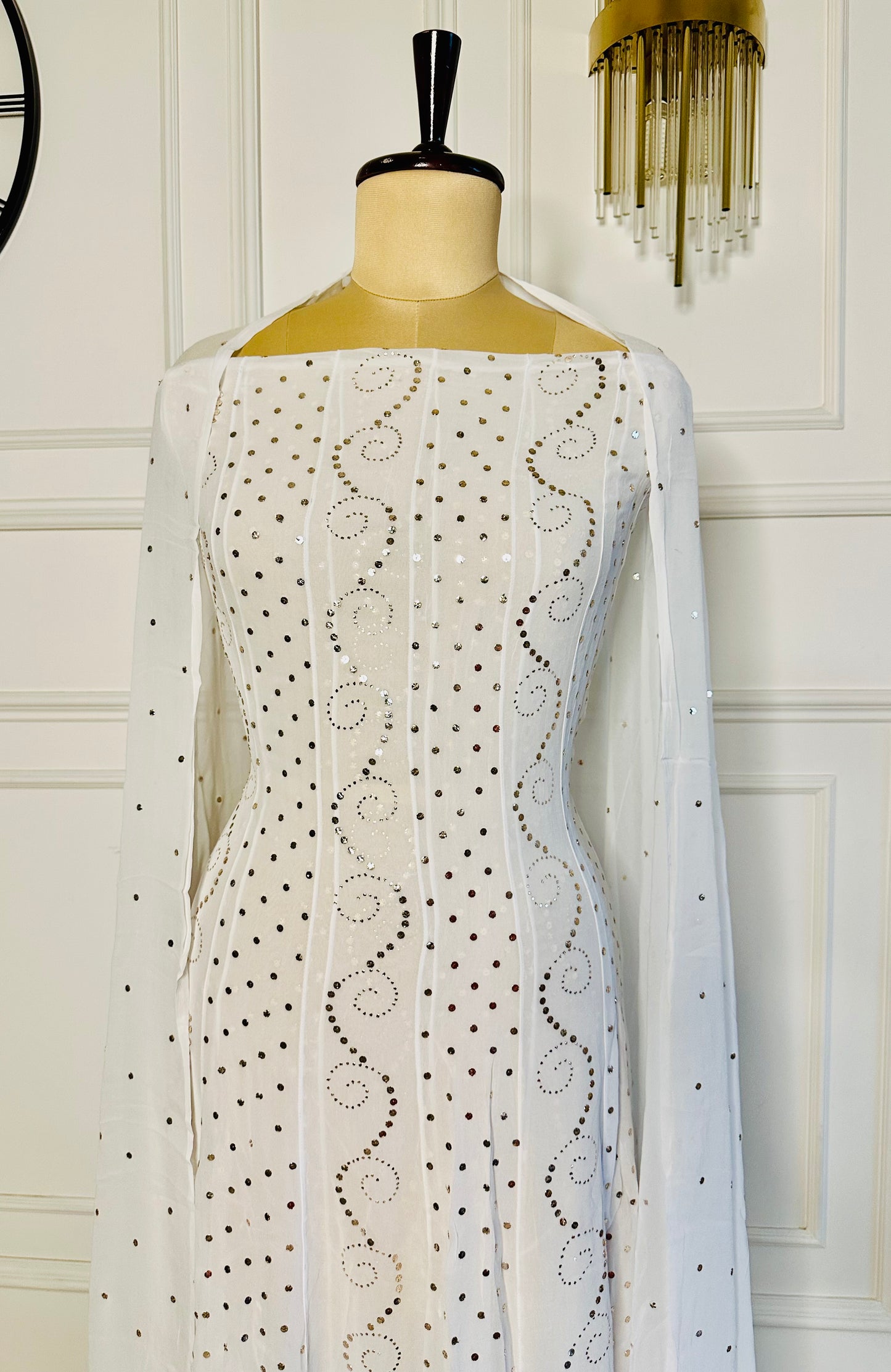 Mukaish work anarkali