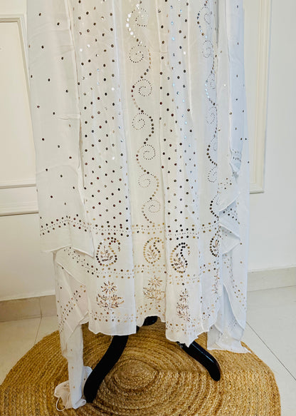 Mukaish work anarkali