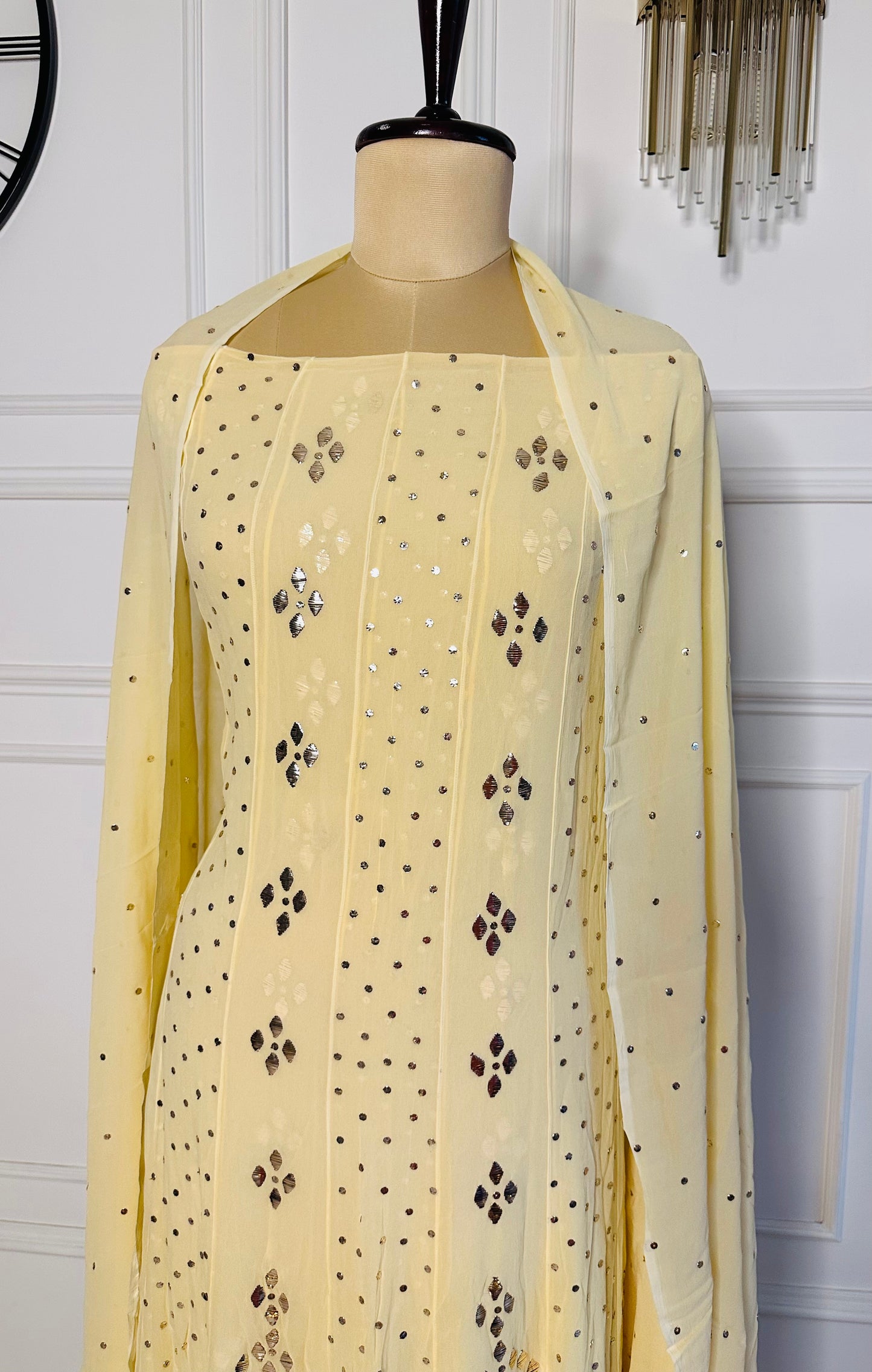 Mukaish kamdani work anarkali
