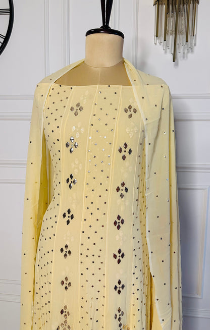 Mukaish kamdani work anarkali