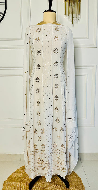 Mukaish kamdani work anarkali