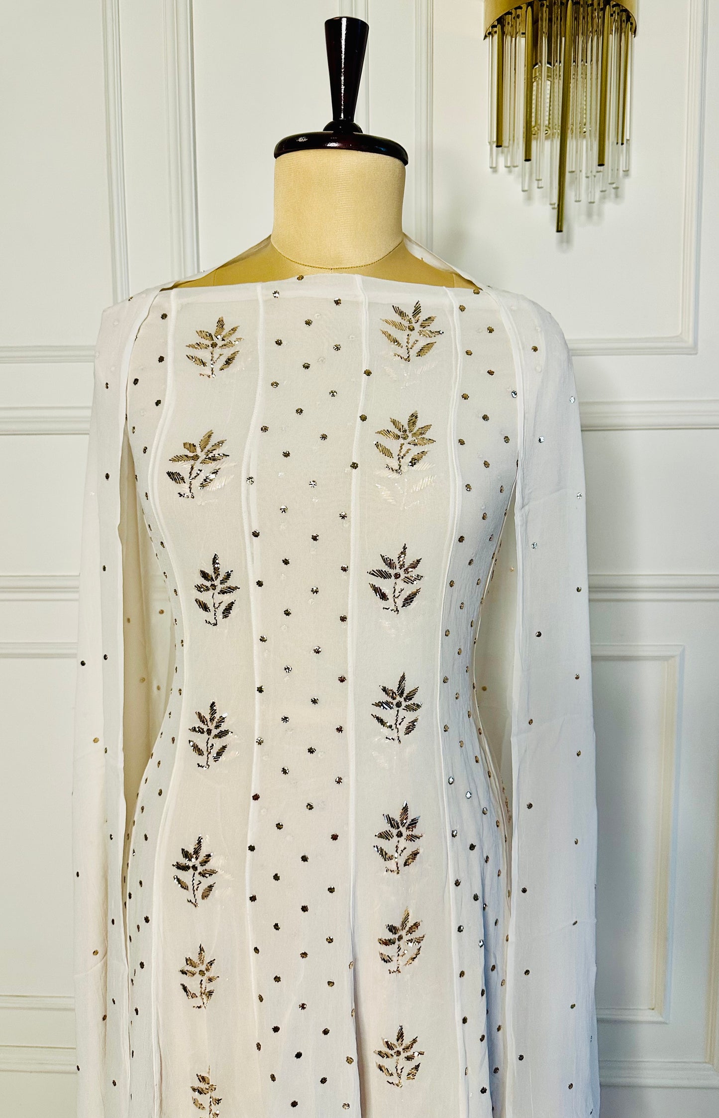Mukaish kamdani work anarkali