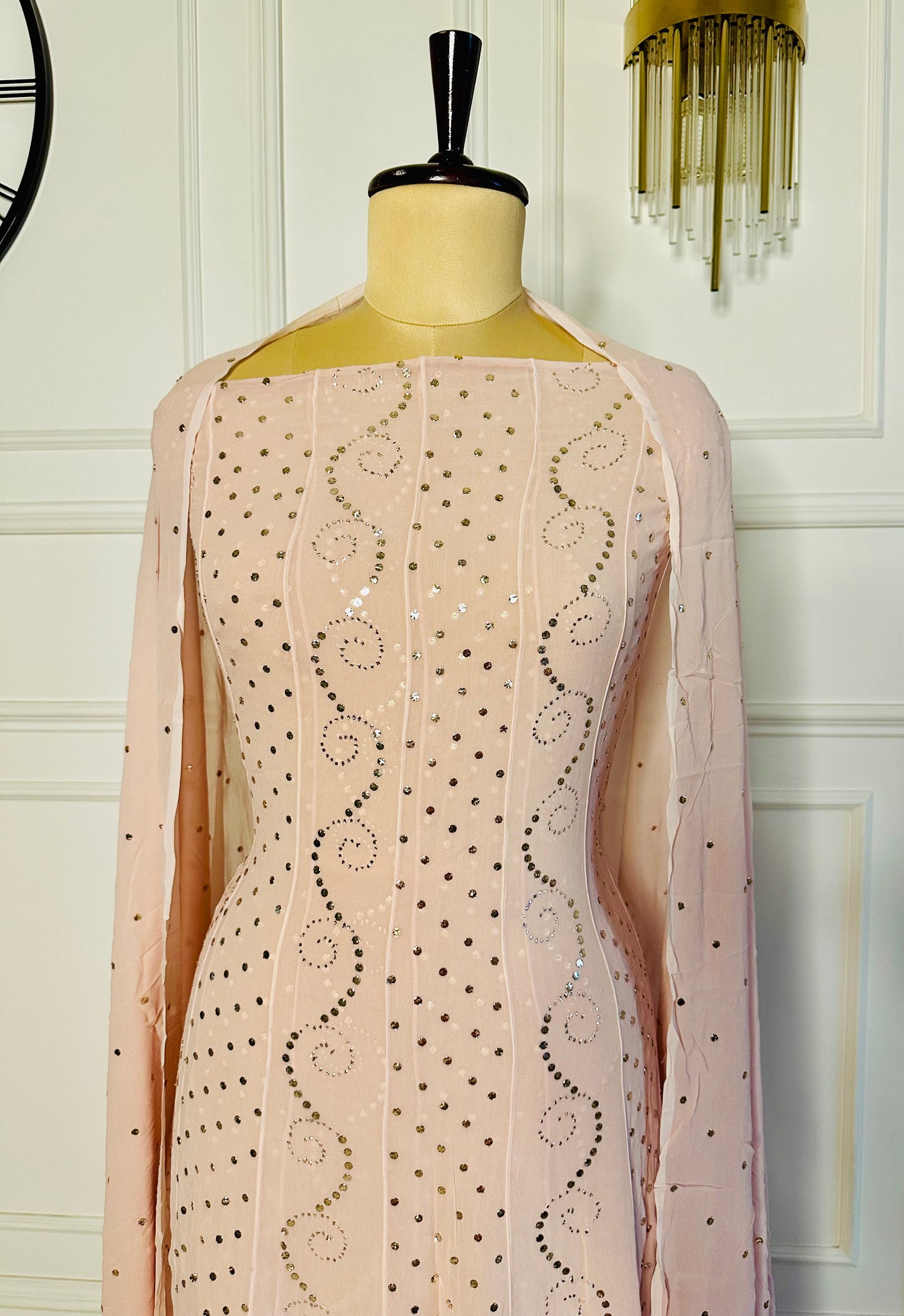 Mukaish work anarkali