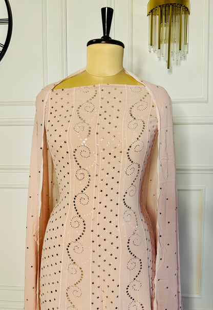 Mukaish work anarkali