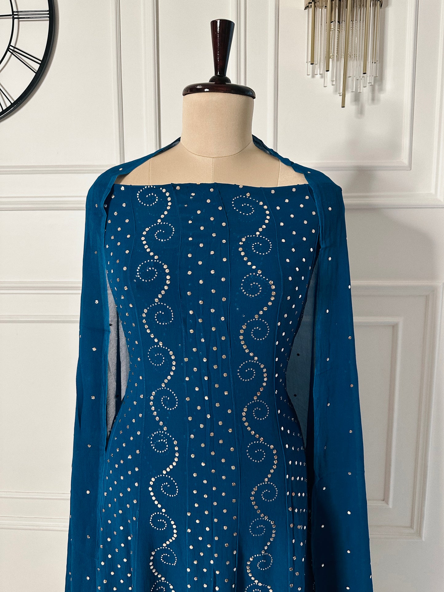Mukaish work anarkali
