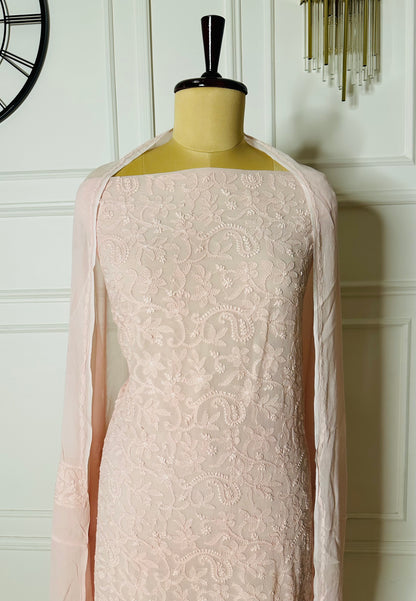 Shadow work suit in georgette suit
