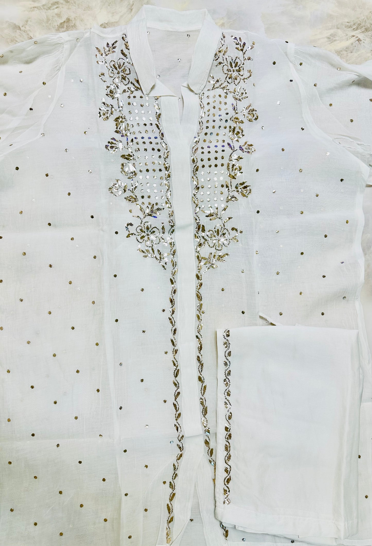 Kamdani and mukaish work co-ord set