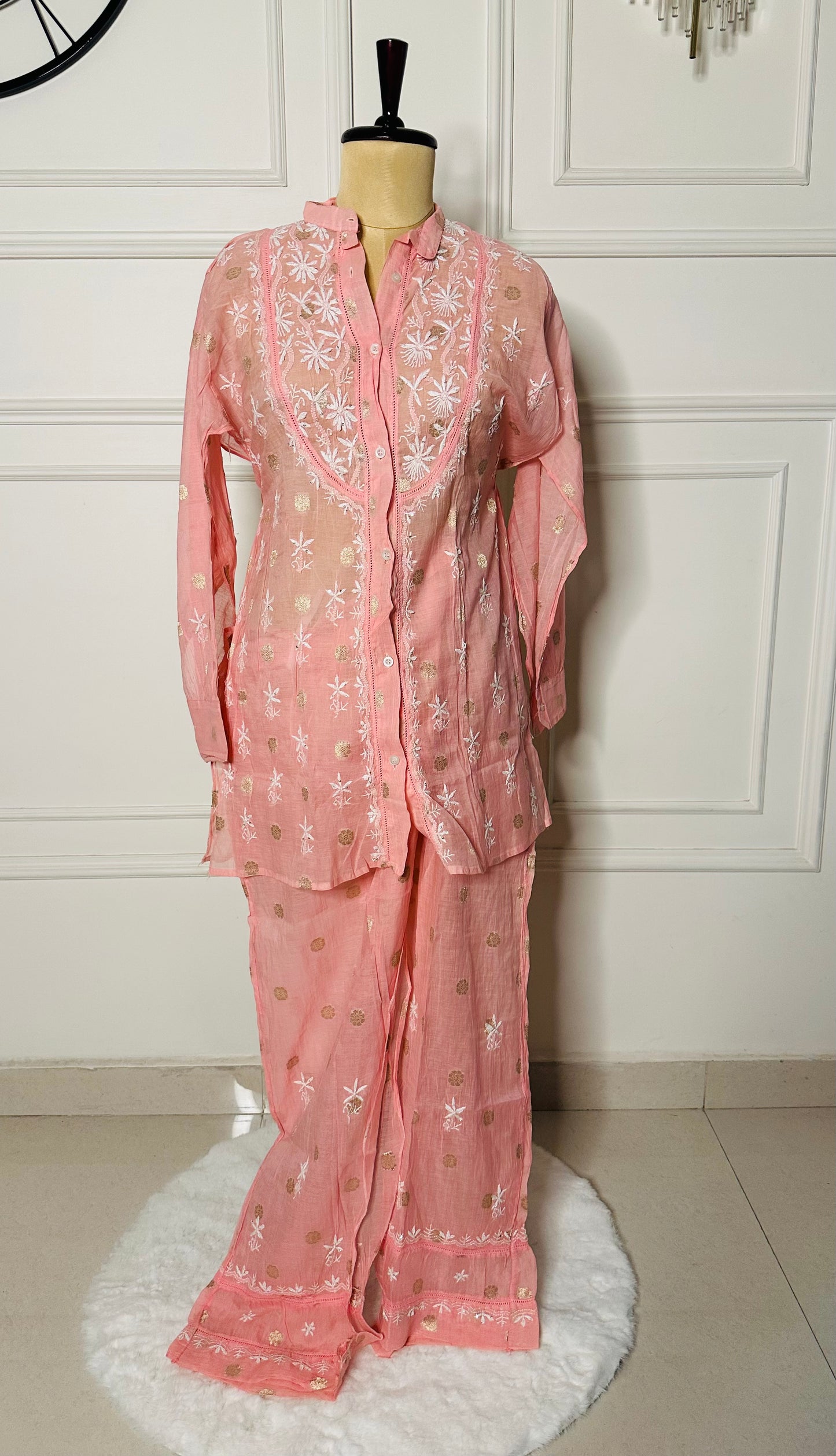 Chikankari work co-ord set