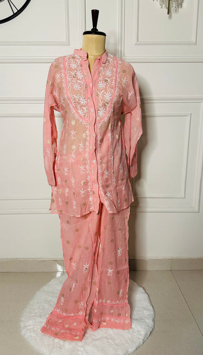 Chikankari work co-ord set