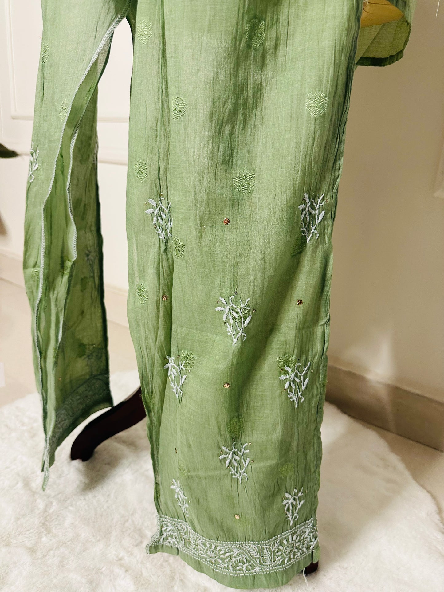 Chikankari work co-ord set