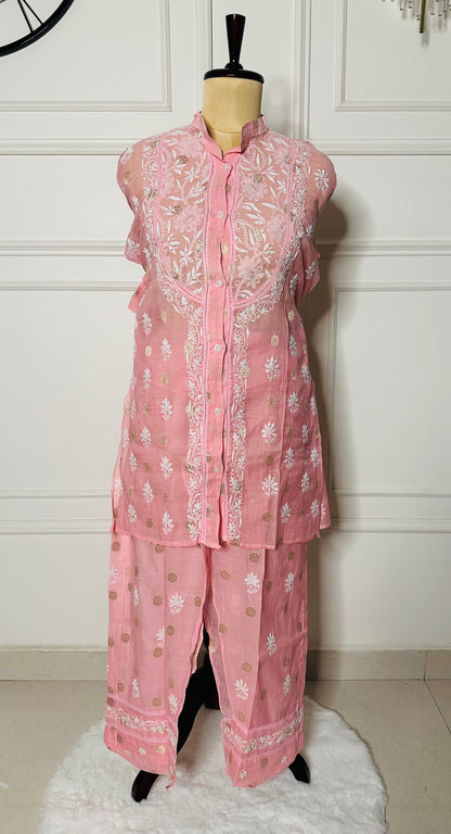 Chikankari work co-ord set