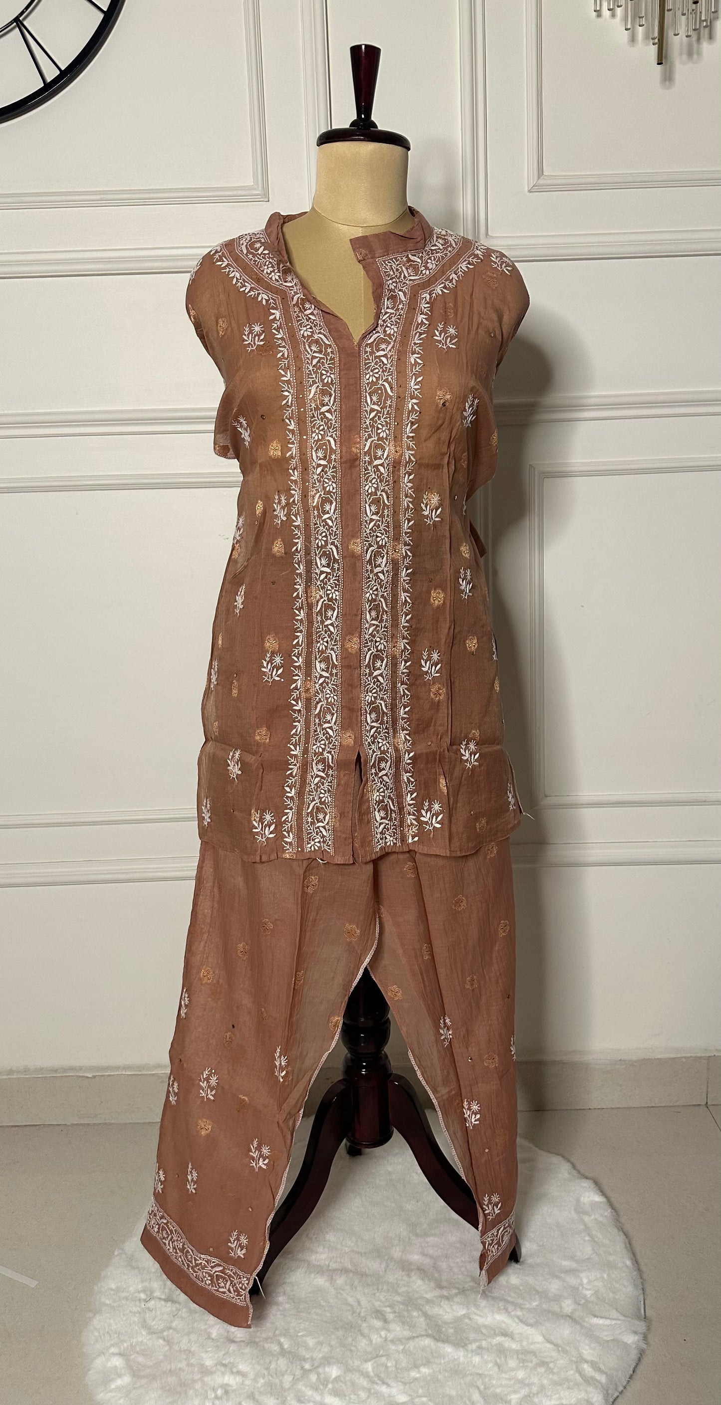 Chikankari work co-ord set