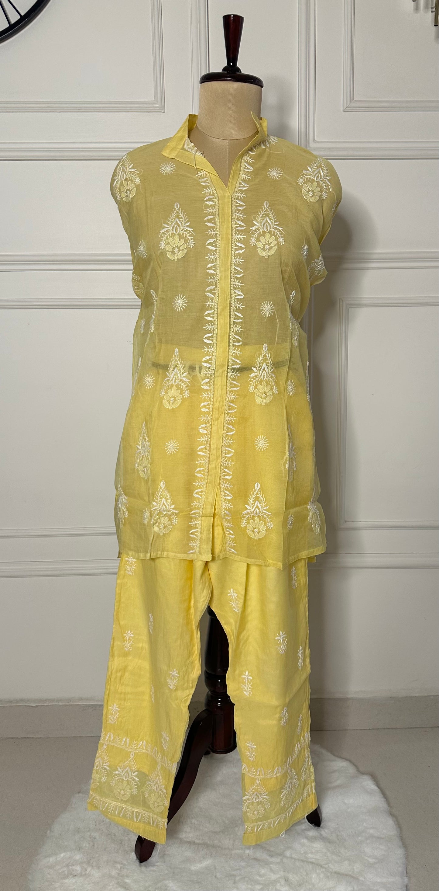 Chikankari work co-ord set