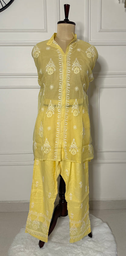 Chikankari work co-ord set