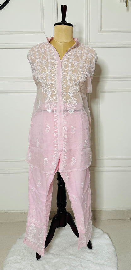 Chikankari work co-ord set