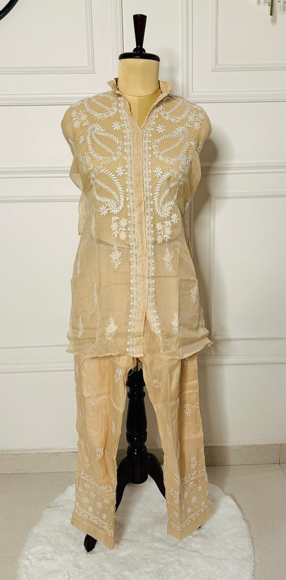 Chikankari work co-ord set