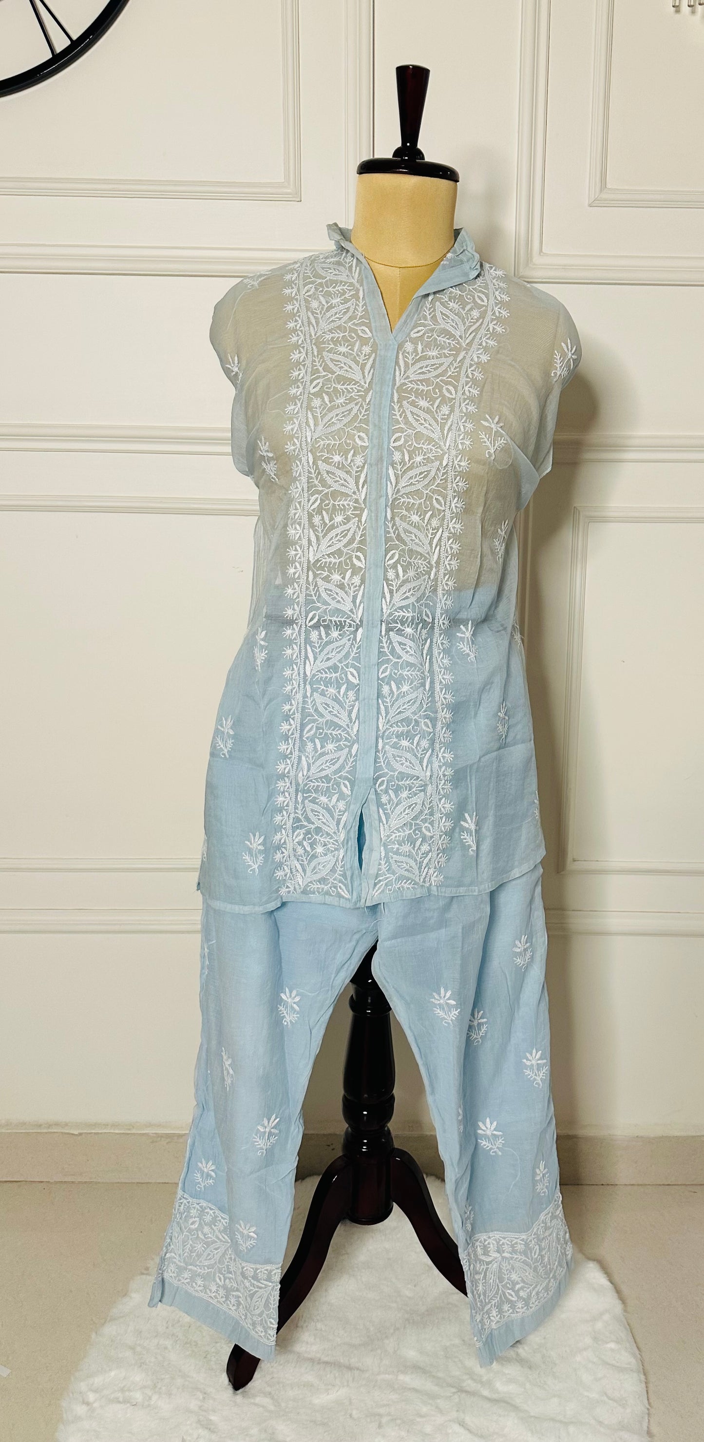 Chikankari work co-ord set