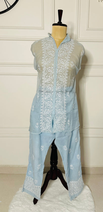 Chikankari work co-ord set