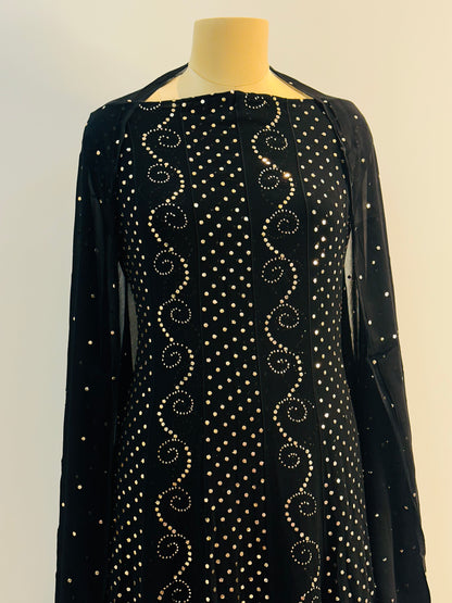 Black Mukaish Work Anarkali