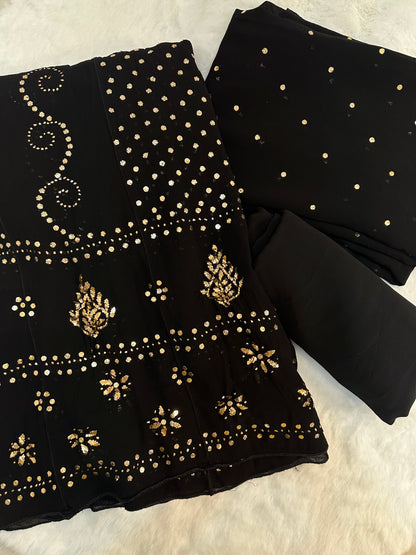 Black Mukaish Work Anarkali