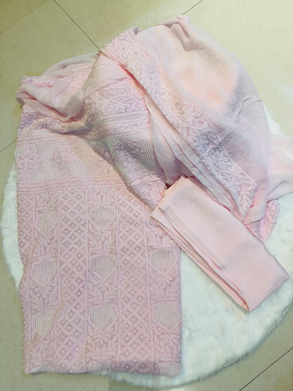 Pearl Work Chikankari Suit