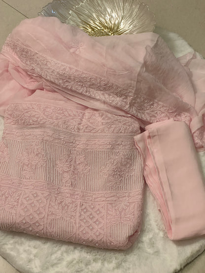 Pearl Work Chikankari Suit