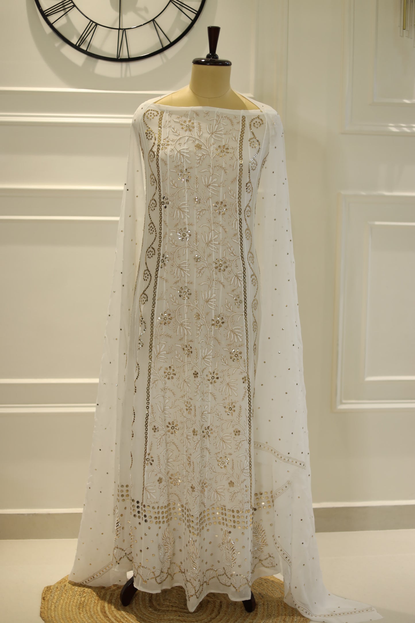 Mukaish, pearl and kasab work anarkali