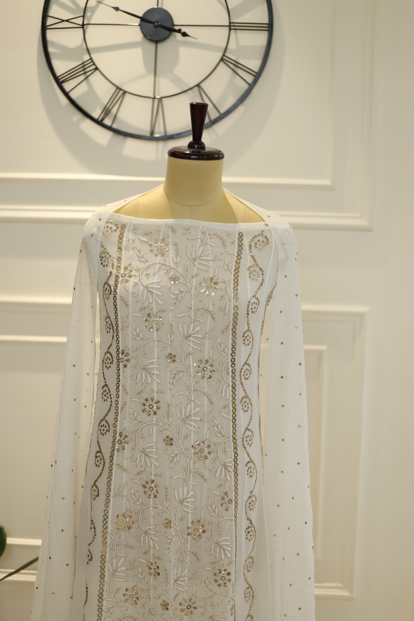 Mukaish, pearl and kasab work anarkali