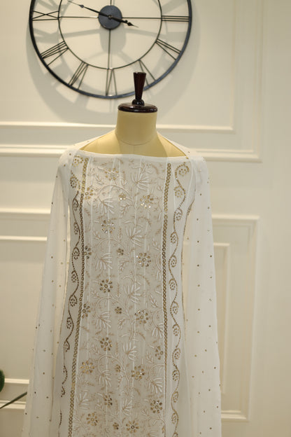 Mukaish, pearl and kasab work anarkali